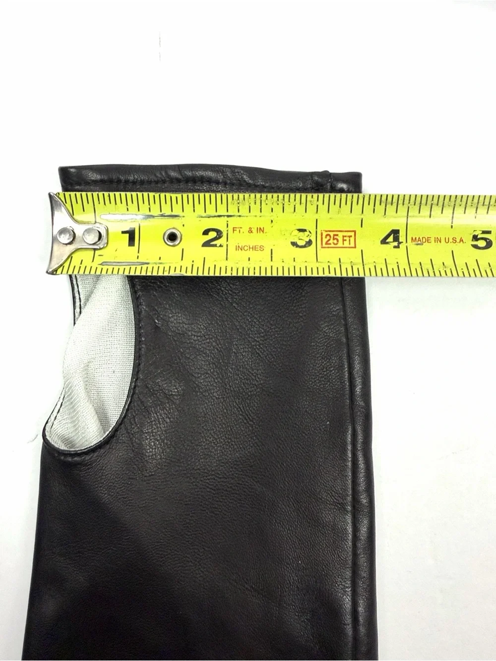 Hilts Willard Long Leather Fingerless Gloves Above Elbow Silk Lined M Black